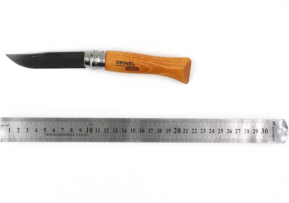 Нож Opinel №9, углеродистая сталь, бук (R37516)