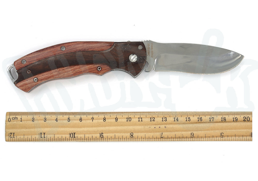 Нож выкидной SA506 Фора дерево чехол