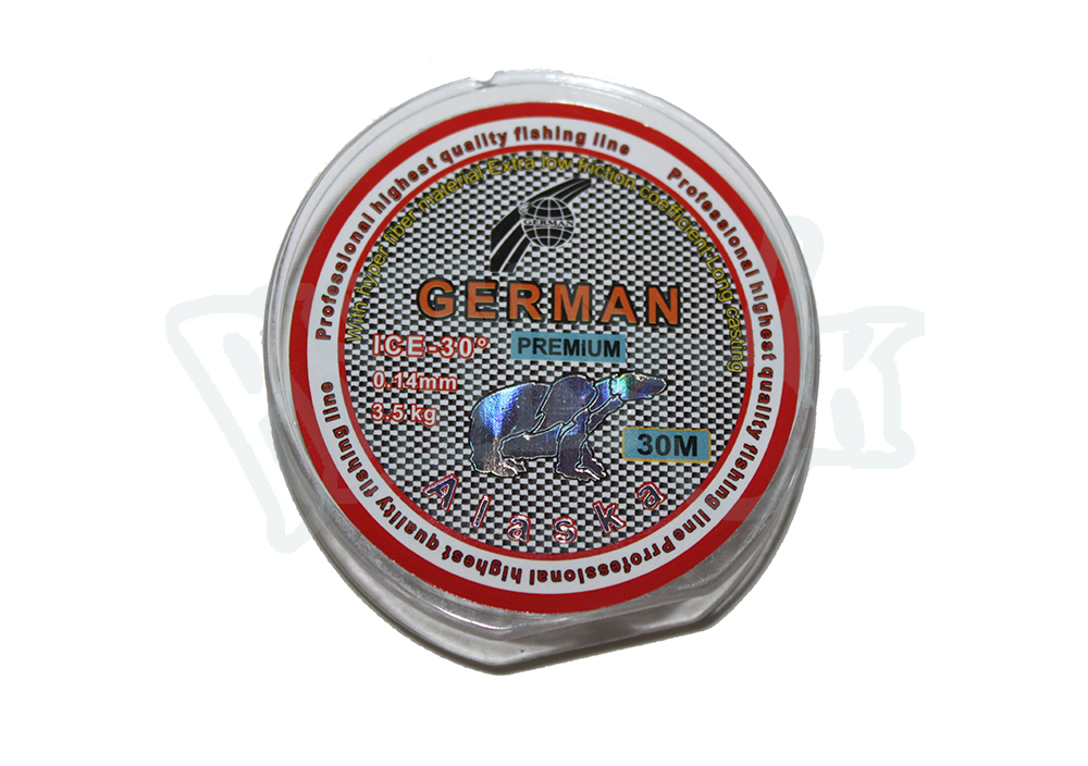 Леска German Premium Alaska 30м.(0.08;01;012;014;016;018;020)