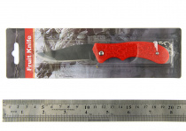 Нож складной руч,пласт. крас на блист. Fruit Knife 15 см