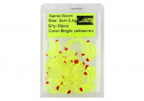 Приманка Опарыш силиконовая Columbia 2см, 0.4g, цв.Yellow/Red