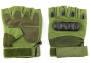 Перчатки тактические  без пальцев зеленые (1014)