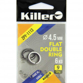 Кольцо заводное Flat Double Ring 4.5*0.5мм  (1113)