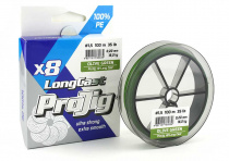 Шнур ProJig X8 Long Cast 0.18мм, 14.0кг, 100м, хаки