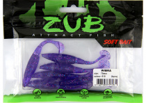 Приманка ZUB-WIBRA  75мм-6шт, (цвет 610) фиолетовый с блестками