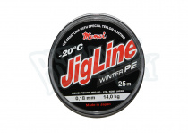 Леска-шнур JigLine Winter 25м (0.14;0.16,018,020,024) ) серый