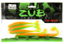 Приманка ZUB-IZI 125мм(4,8")-5шт, (цвет 022) зеленый верх -оранжевый низ