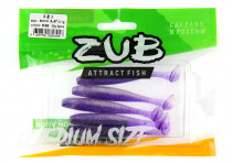Приманка ZUB-IZI 86мм(3,4")-5шт, (цвет 036) фиолетовый верх-натурал низ