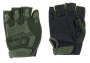 Перчатки без пальцев каркасные ТРАСТ зеленые (979)