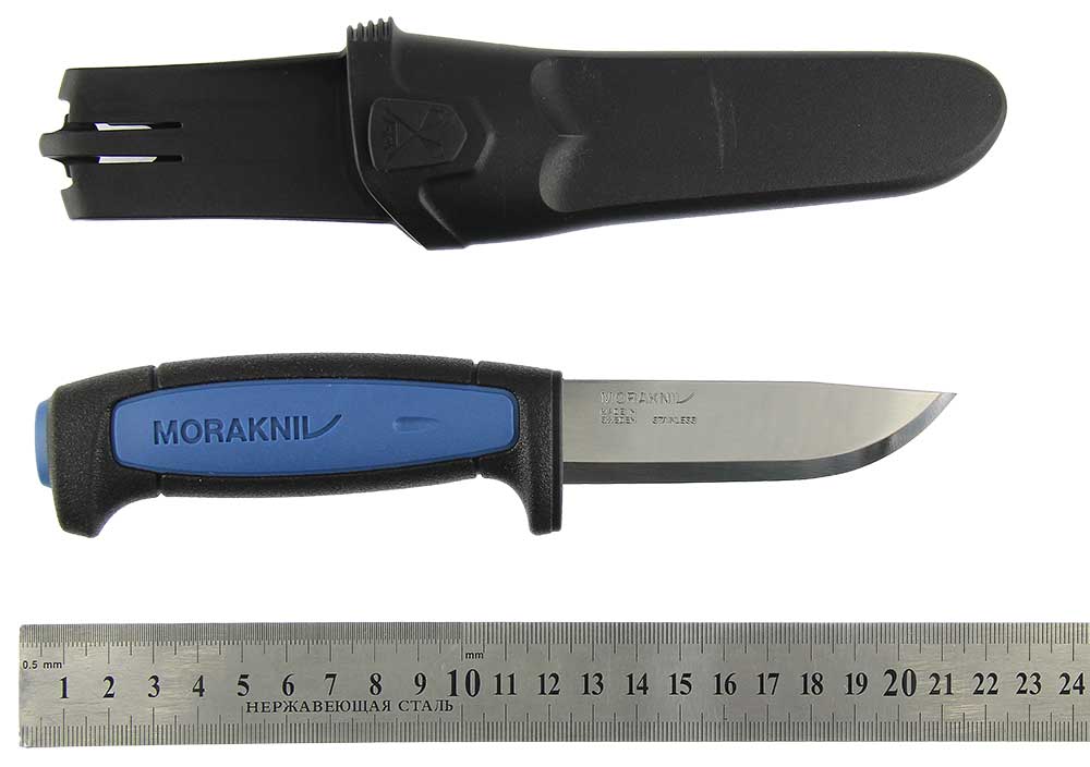 Нож Morakniv Pro S, нерж. сталь, резиновая ручка с синей вставкой, 12242 
