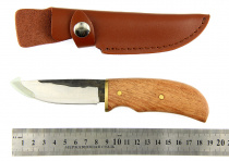 Нож охотничий с чехлом ручка дерево 20см