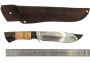 Нож Окский Беркут ст.65х13 рукоять венге, береста, дюраль, фибра.(5514)