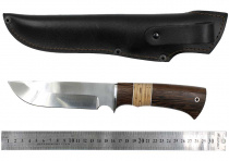 Нож Окский Орел ст.65х13 рукоять венге, береста, дюраль, фибра.(5948)